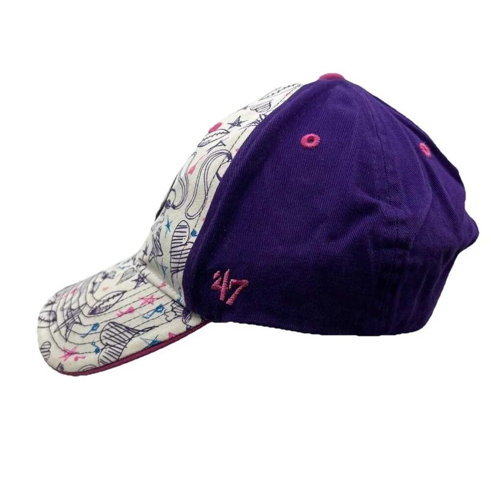 Penn State Nittany Lions Girls Youth Strapback Hat Cap Purple Graffiti Football